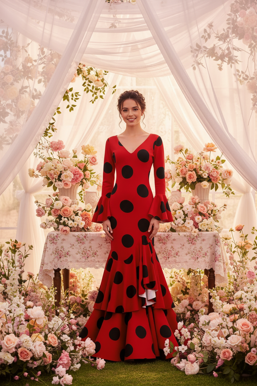 Red Flamenco Dress - Superior Adaptability | Ref. G0491