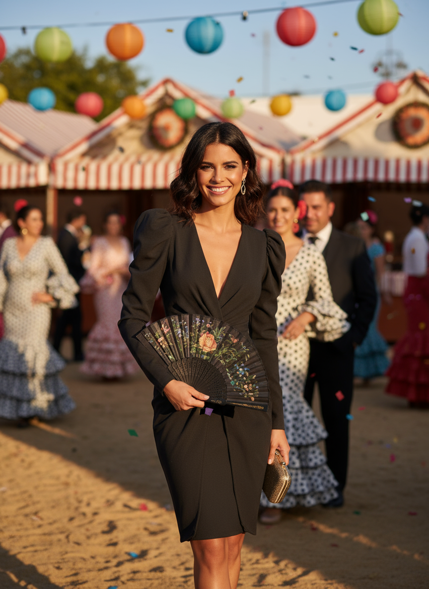 VESTIDO CORTO NEGRO 23117