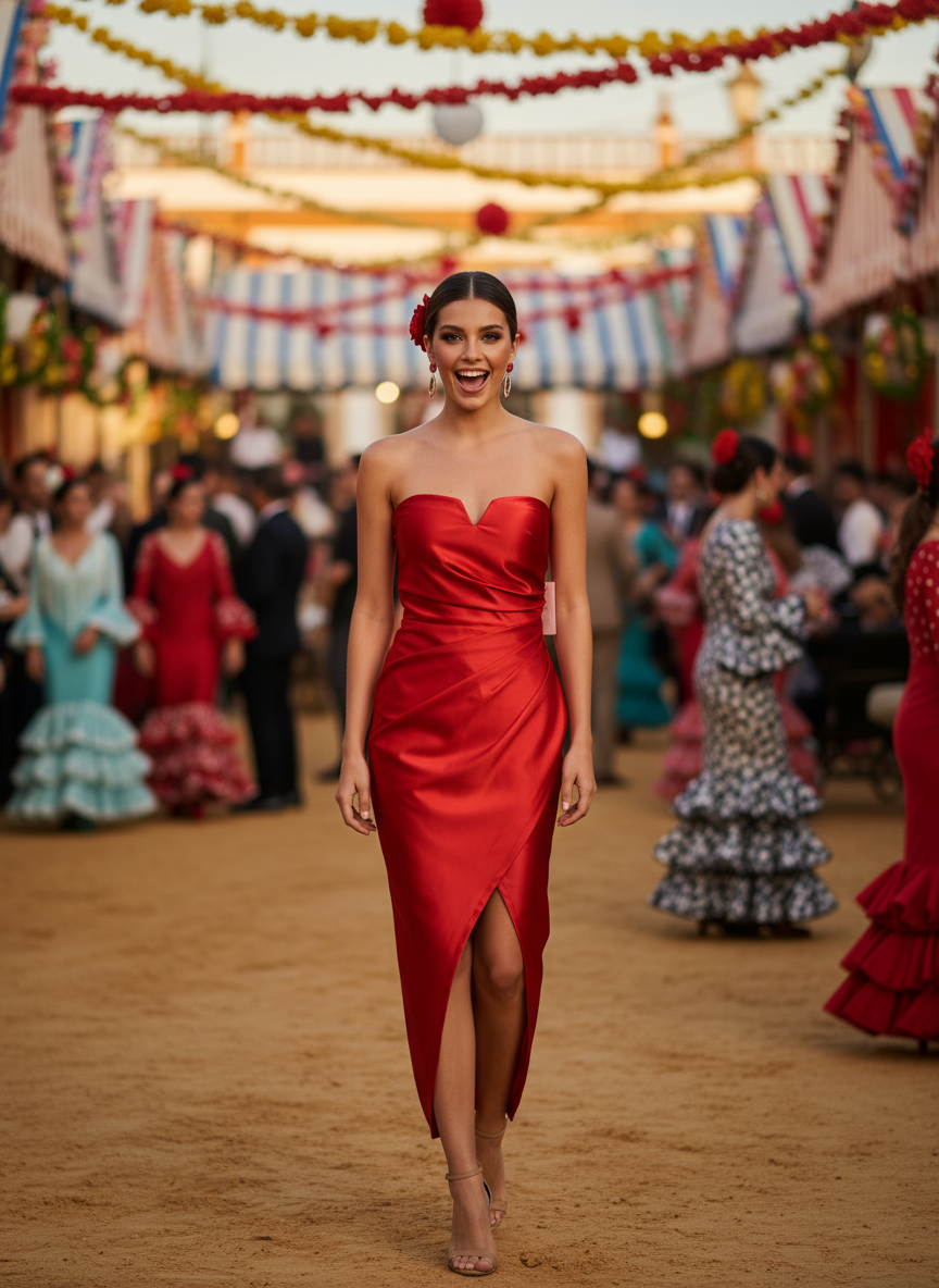 VESTIDO CORTO ROJO 25028