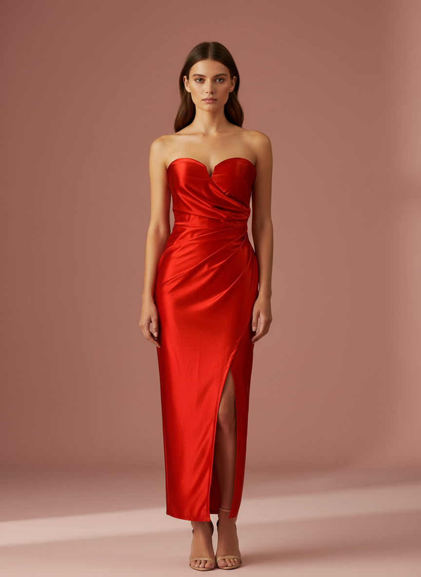 VESTIDO CORTO ROJO 25028