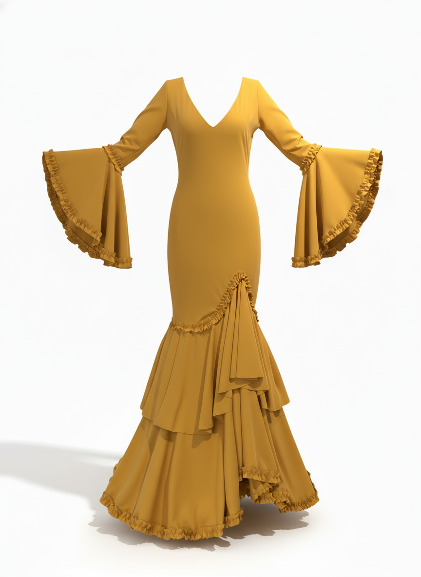 TRAJE FLAMENCA AMARILLO EMMA WU DESIGN X FLAMENCA 0491LUX