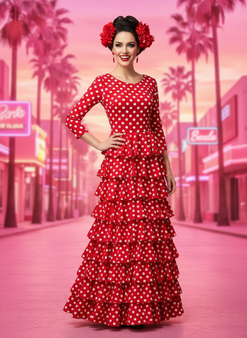 TRAJE FLAMENCA ROJO EMMA WU DESIGN X FLAMENCA EM227S