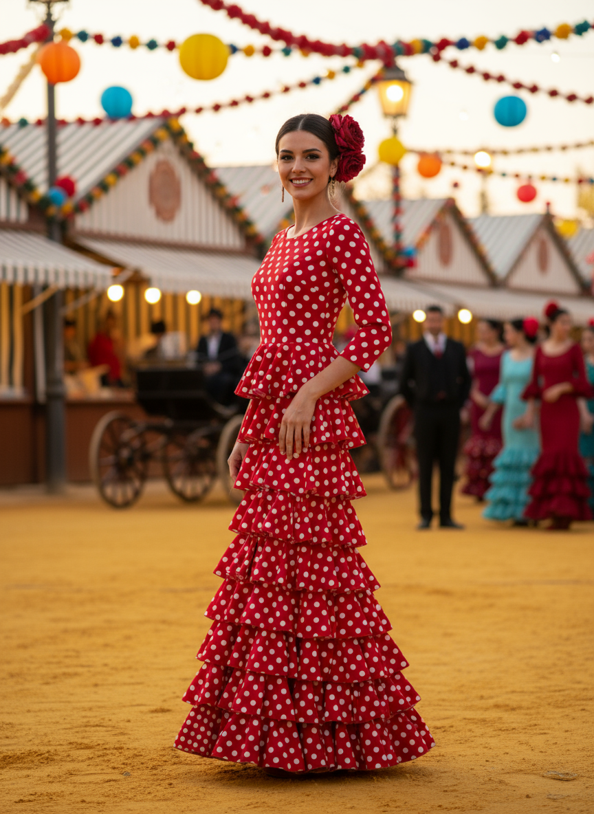 TRAJE FLAMENCA ROJO EMMA WU DESIGN X FLAMENCA EM227S