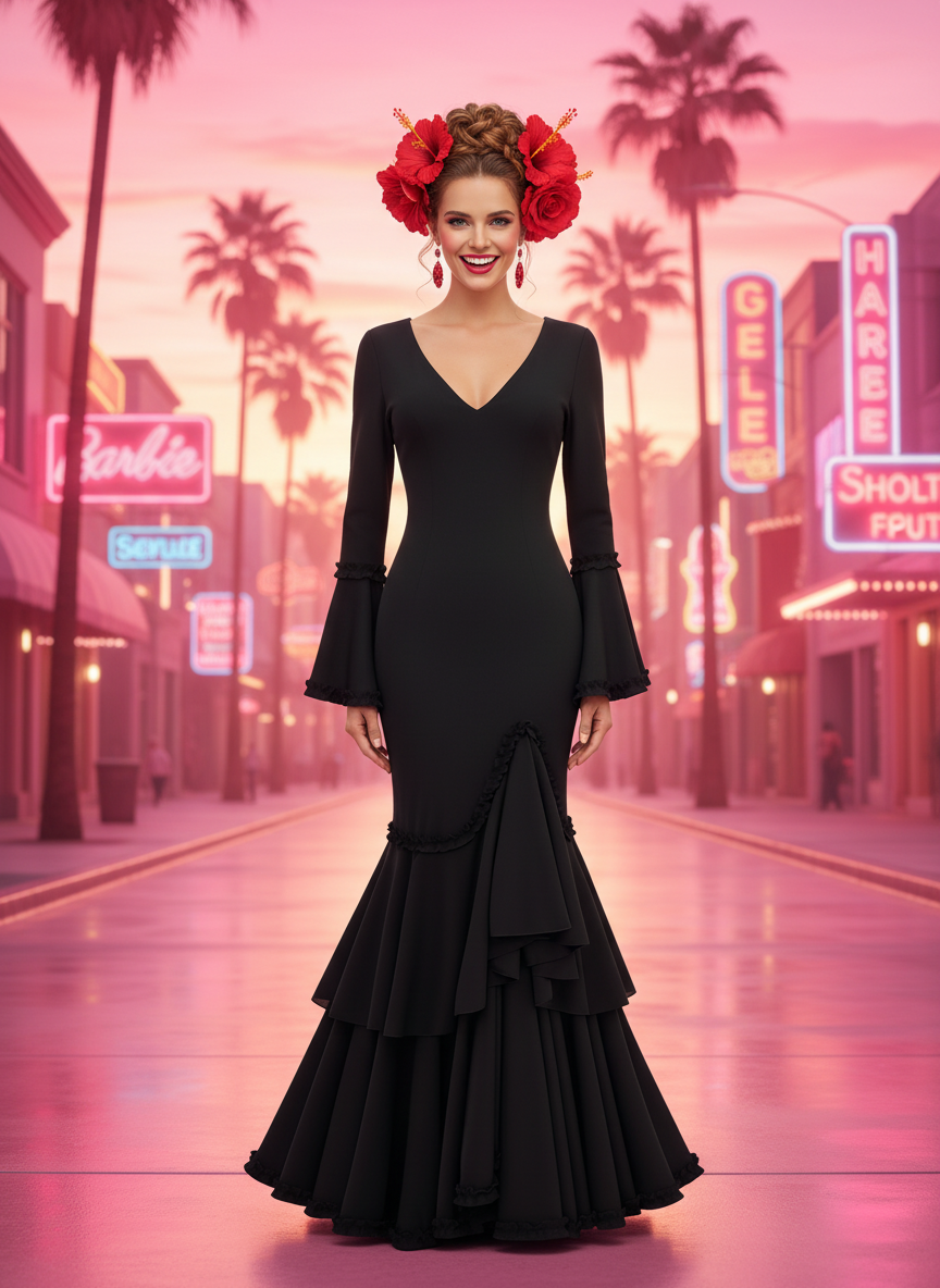 TRAJE FLAMENCA NEGRO EMMA WU DESIGN X FLAMENCA 0491