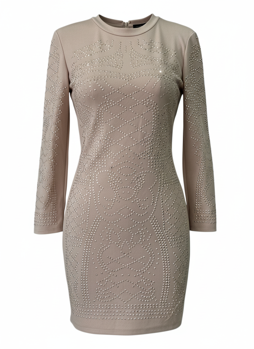 VESTIDO CORTO ROSA NUDE 5038