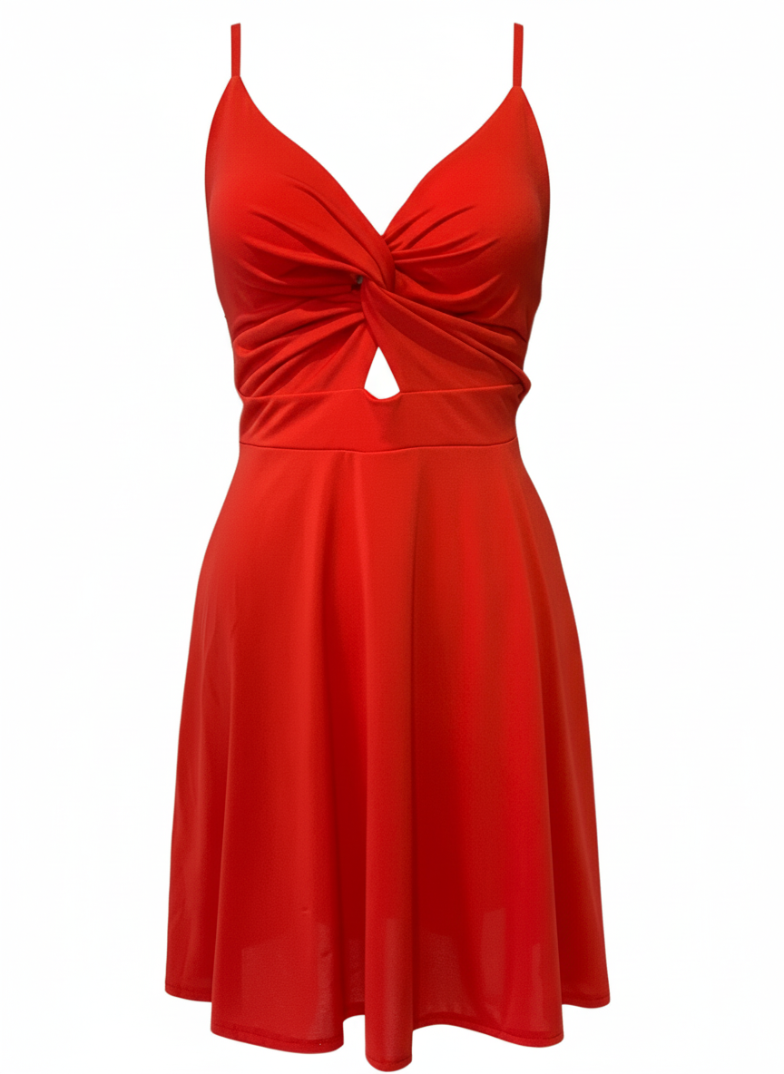 SHORT RED DRESS 3139