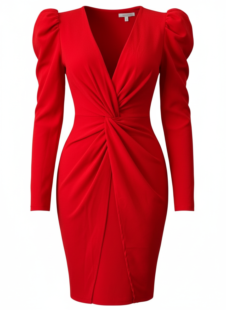 VESTIDO CORTO ROJO 23117