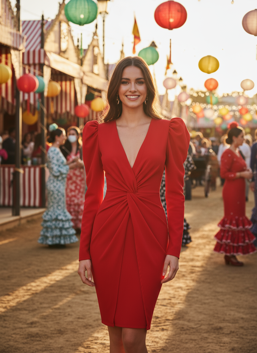 VESTIDO CORTO ROJO 23117