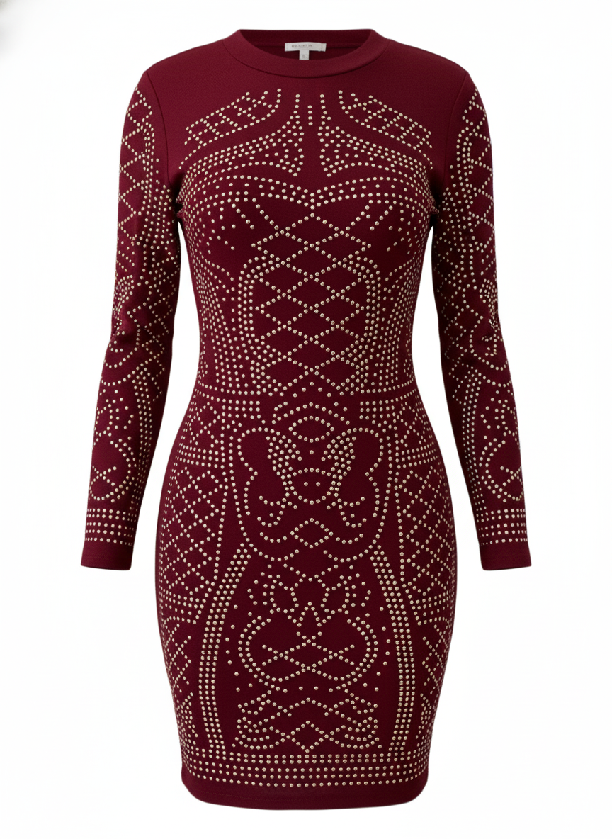 VESTIDO CORTO BURDEO 5038