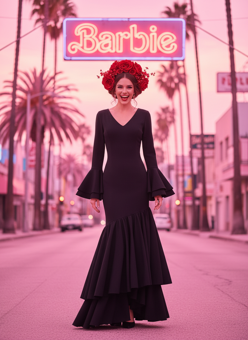 TRAJE FLAMENCA NEGRO EMMA WU DESIGN X FLAMENCA EM246