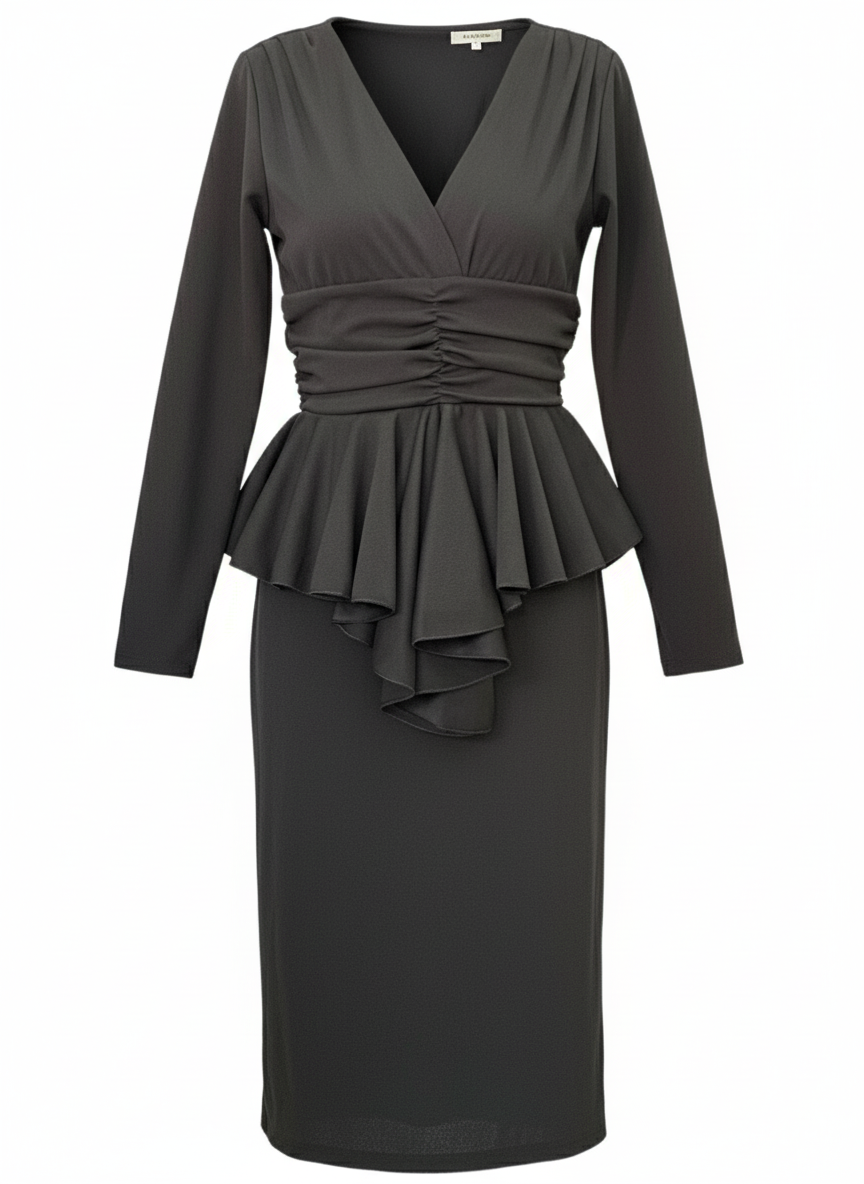 VESTIDO CORTO NEGRO 4136