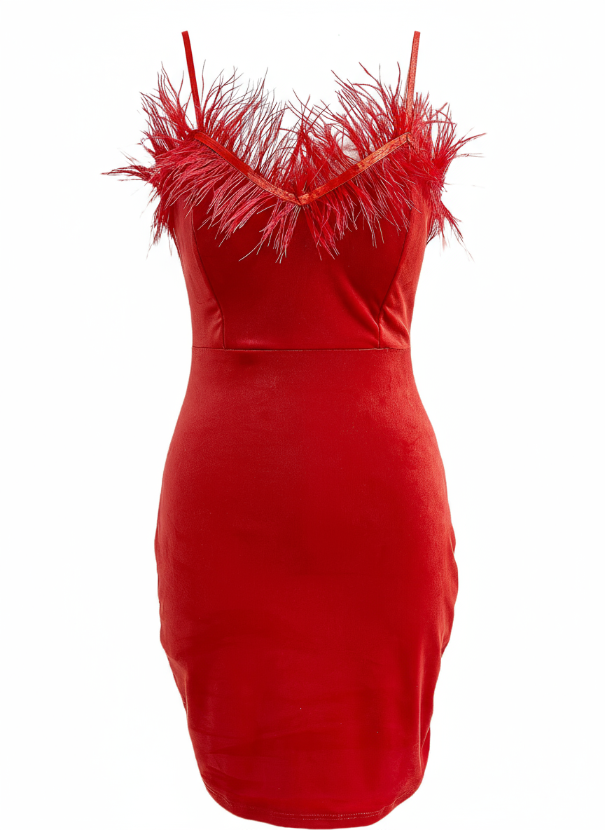 VESTIDO CORTO ROJO 22256