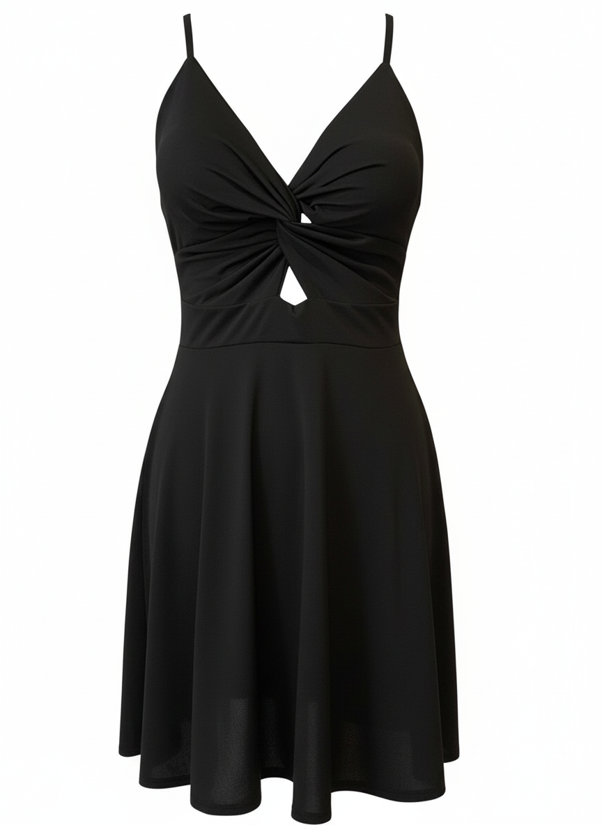 VESTIDO CORTO NEGRO 3139