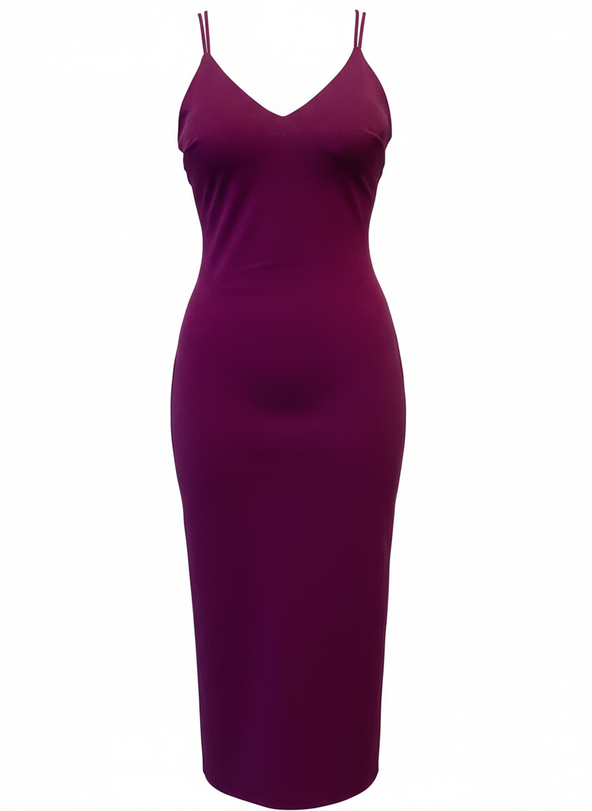 AUBERGINE SHORT DRESS 21430