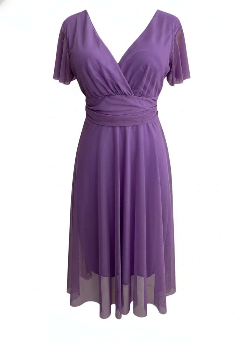 VESTIDO CORTO LILA MALVA 5190