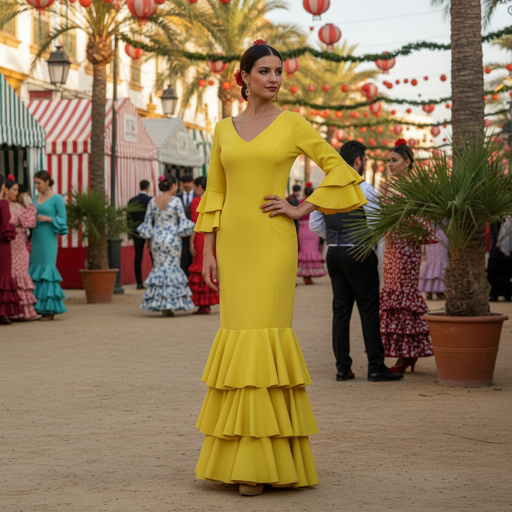 TRAJE FLAMENCA AMARILLO EMMA WU DESIGN X FLAMENCA 4794