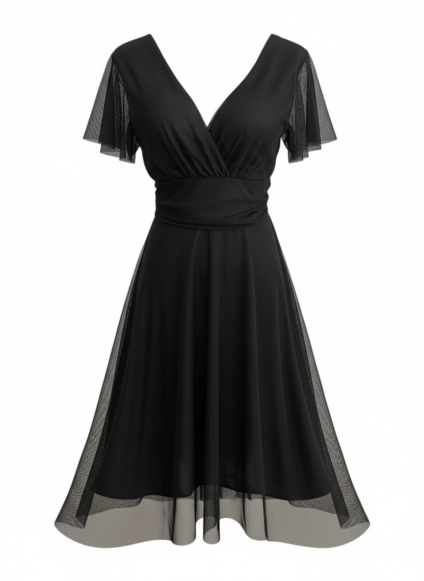 VESTIDO CORTO NEGRO 5190
