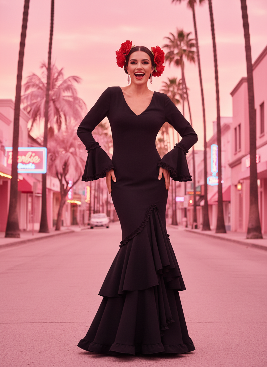 TRAJE FLAMENCA NEGRO EMMA WU DESIGN X FLAMENCA EM229