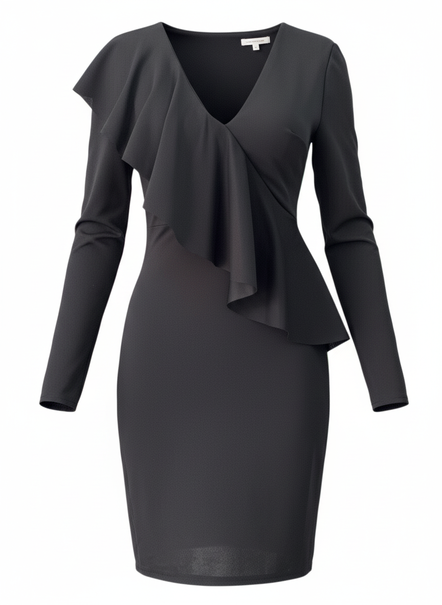 VESTIDO CORTO NEGRO 7577