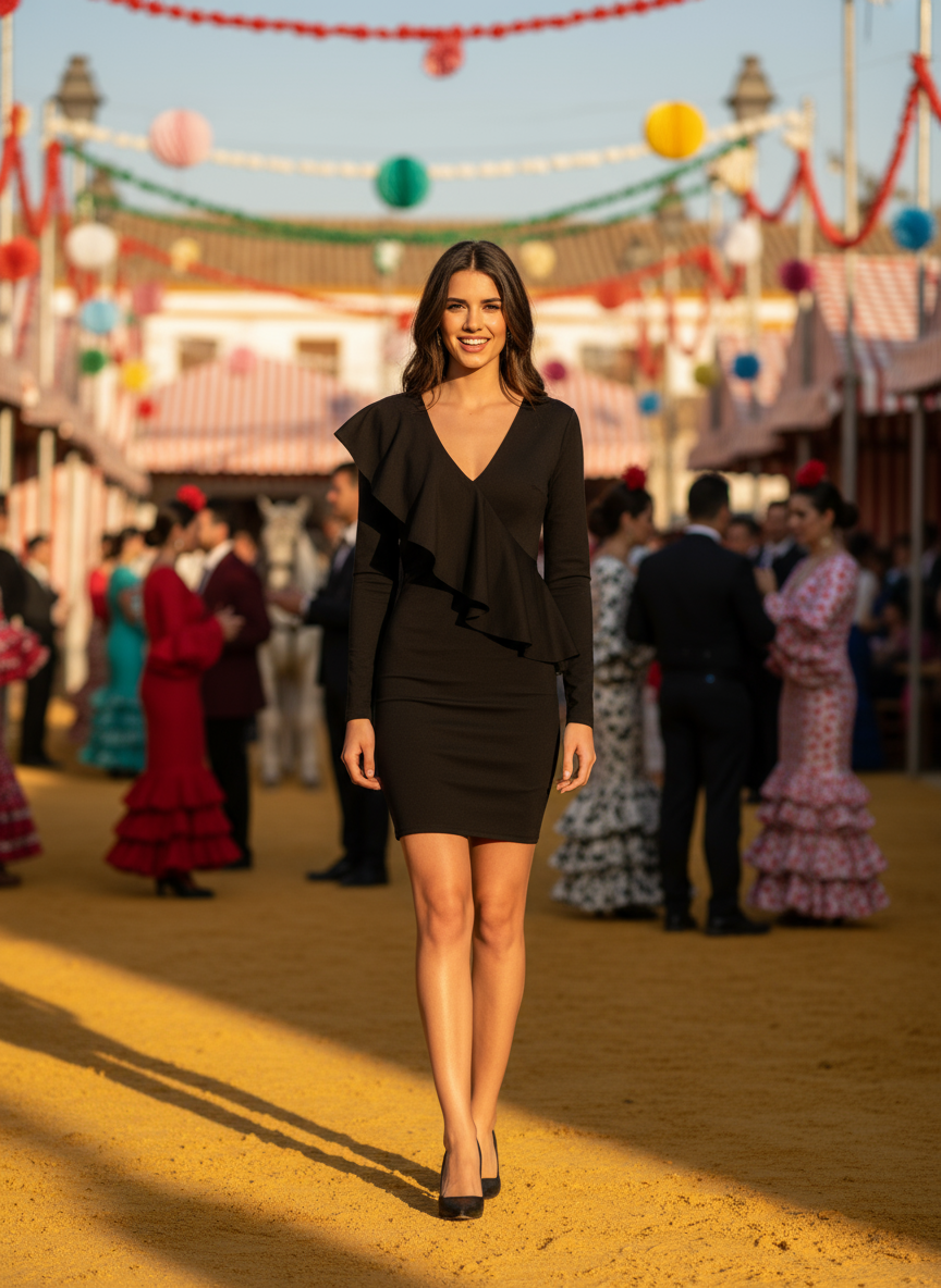 VESTIDO CORTO NEGRO 7577