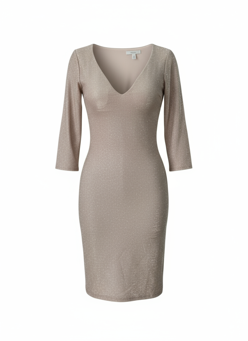 VESTIDO CORTO CHAMPAGNE 8819