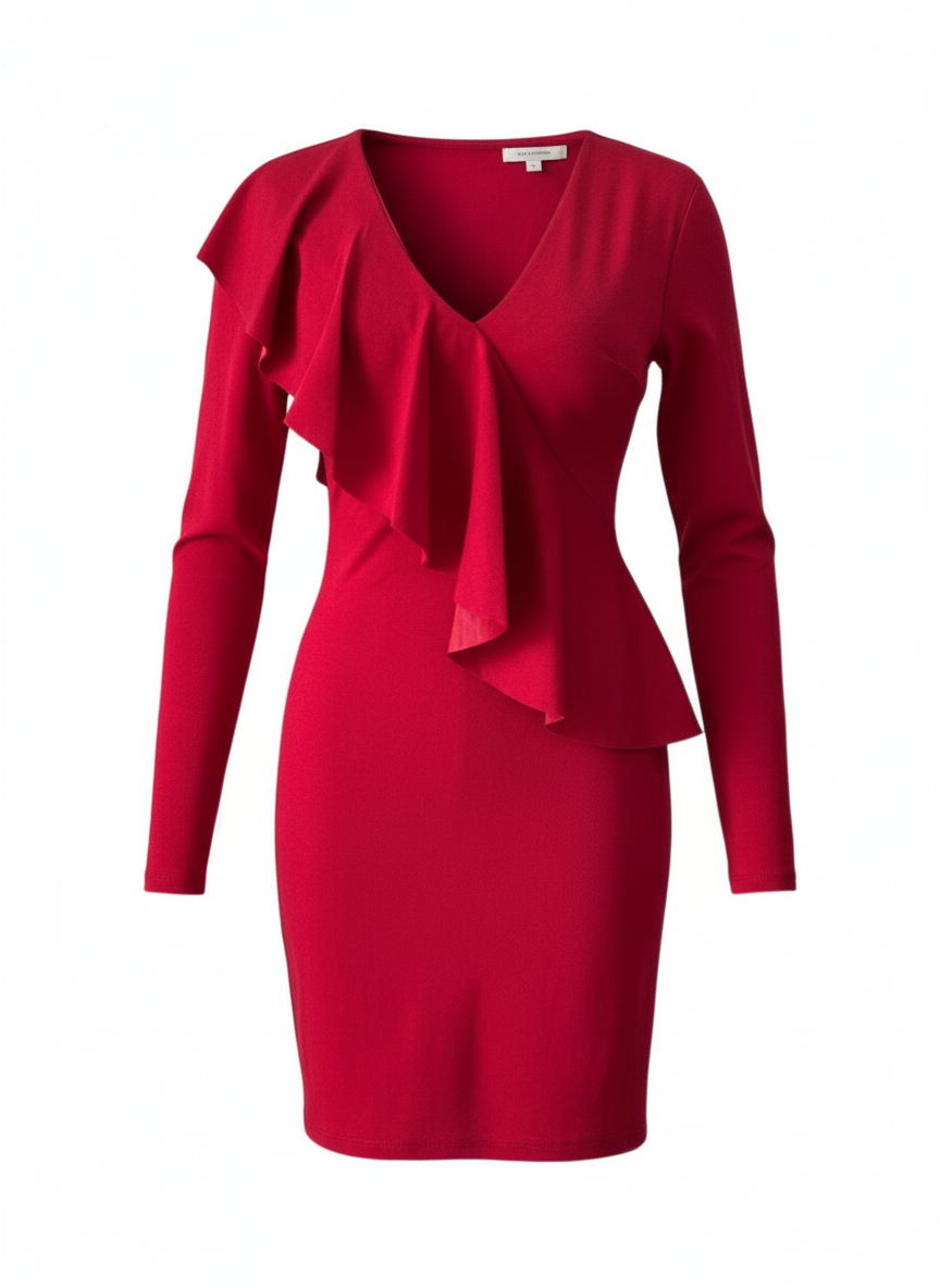 VESTIDO CORTO ROJO INDIO 7577