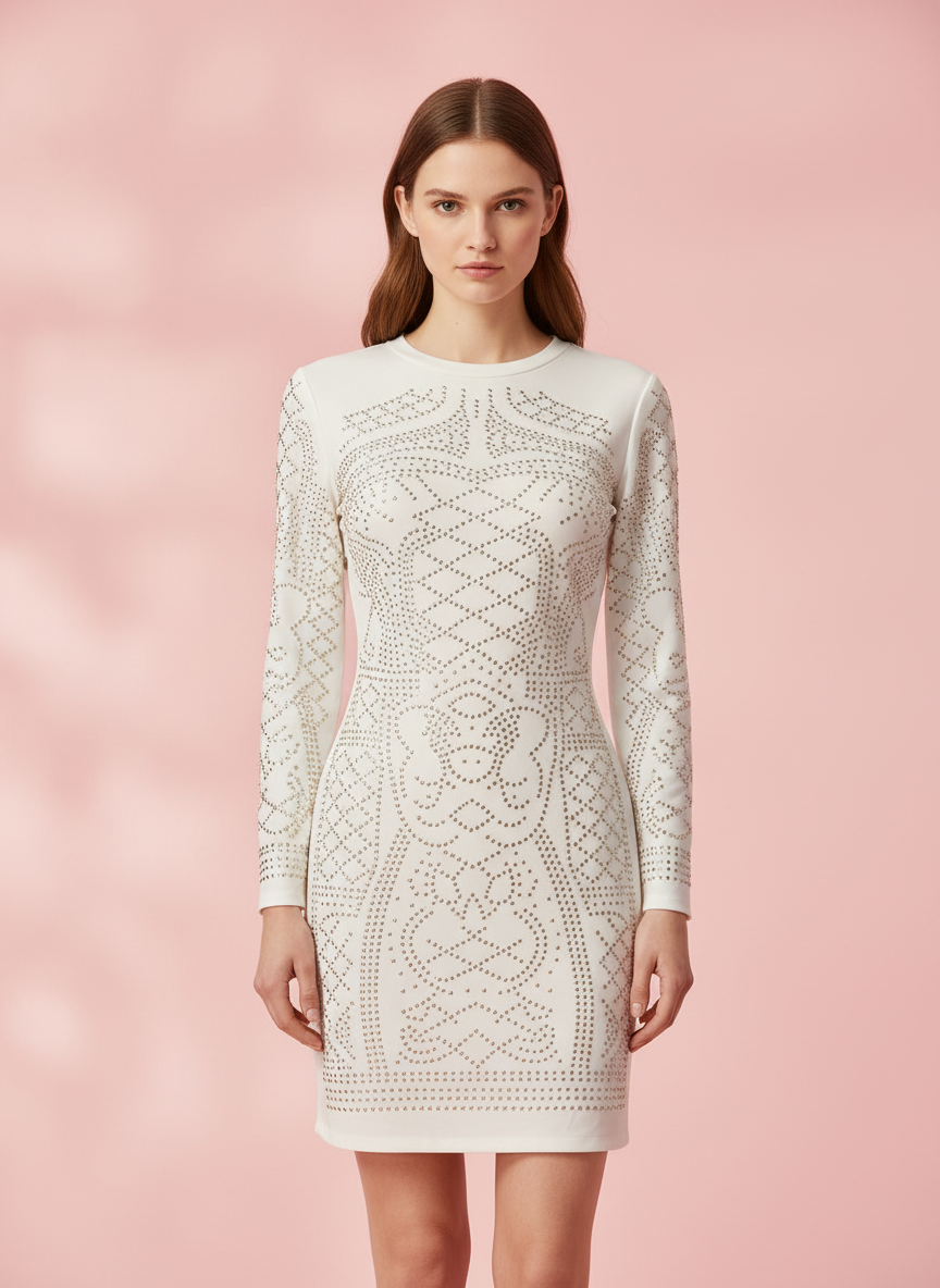 VESTIDO CORTO BLANCO 5038