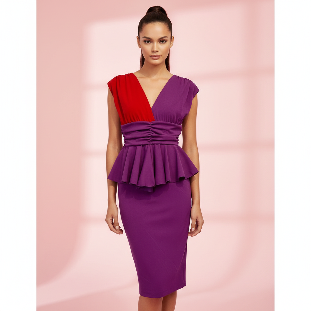 VESTIDO CORTO ROJO 7232