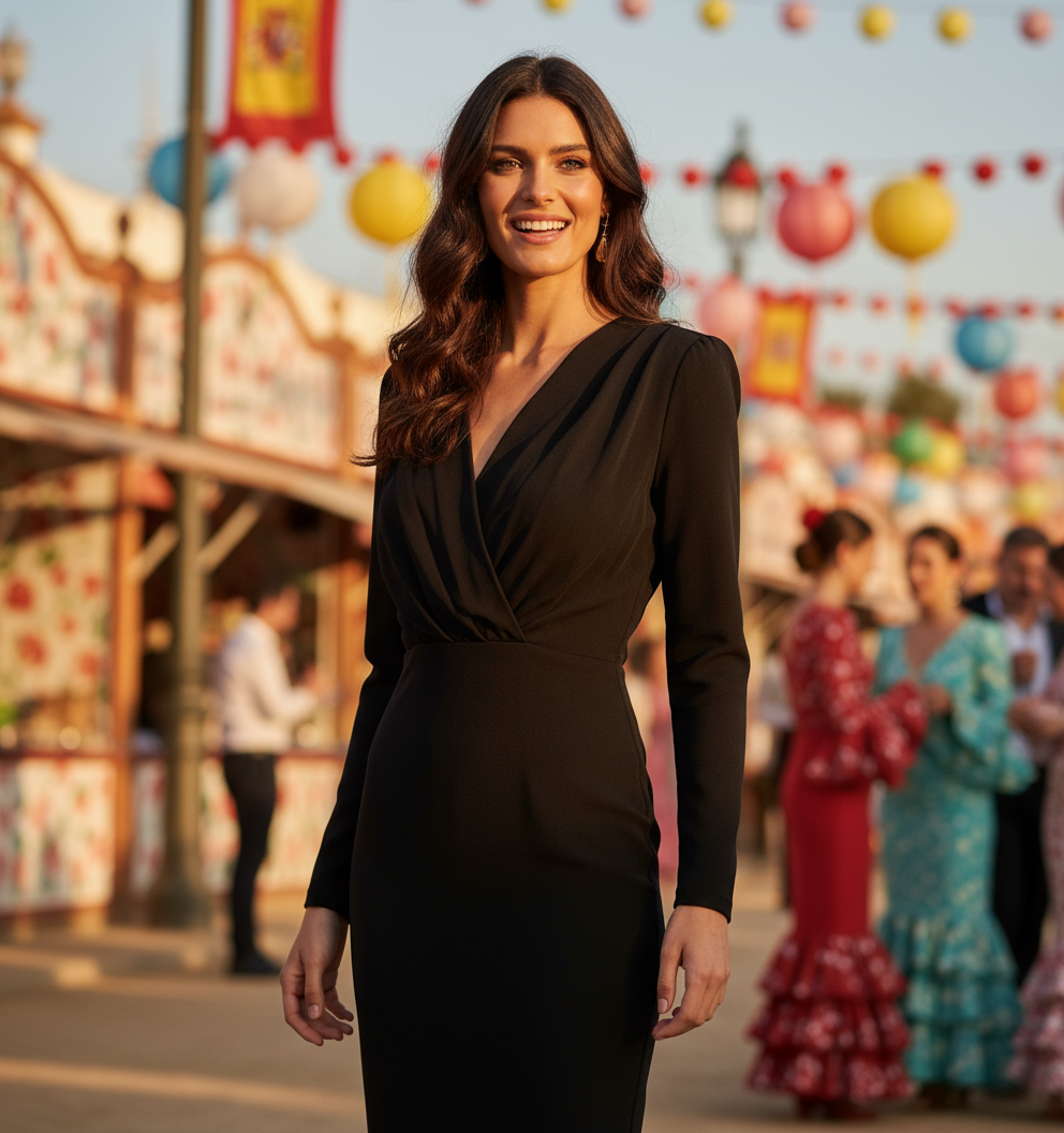 VESTIDO CORTO NEGRO 3817