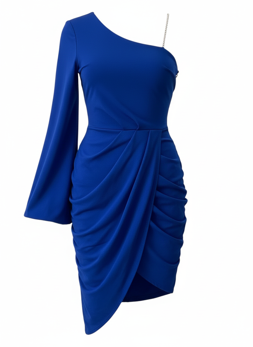 VESTIDO CORTO AZUL ELECTRICO 25406