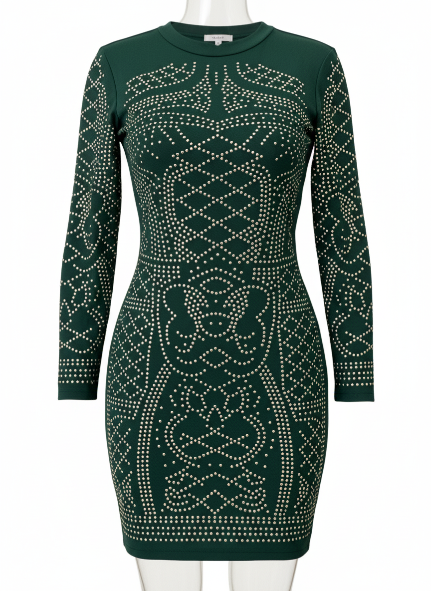 VESTIDO CORTO VERDE 5038