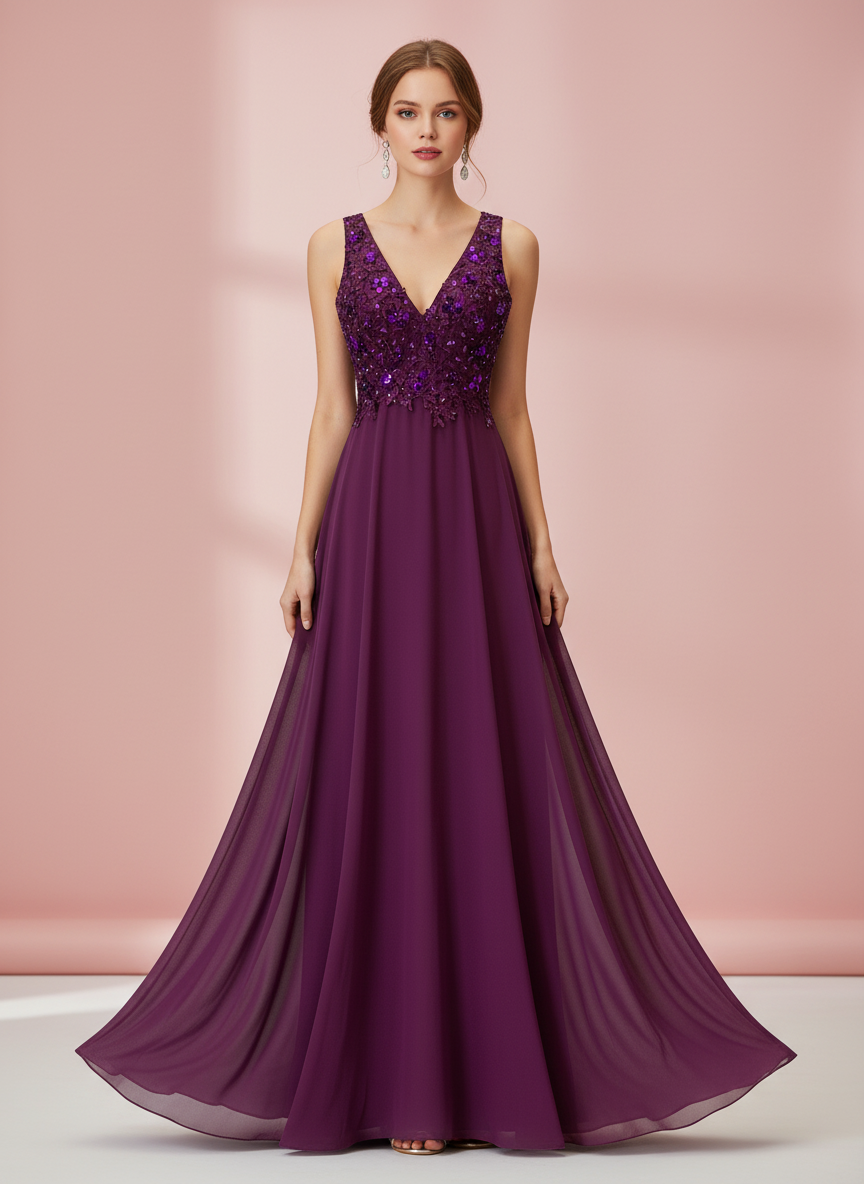 Bougainvillea Long Dress 9118