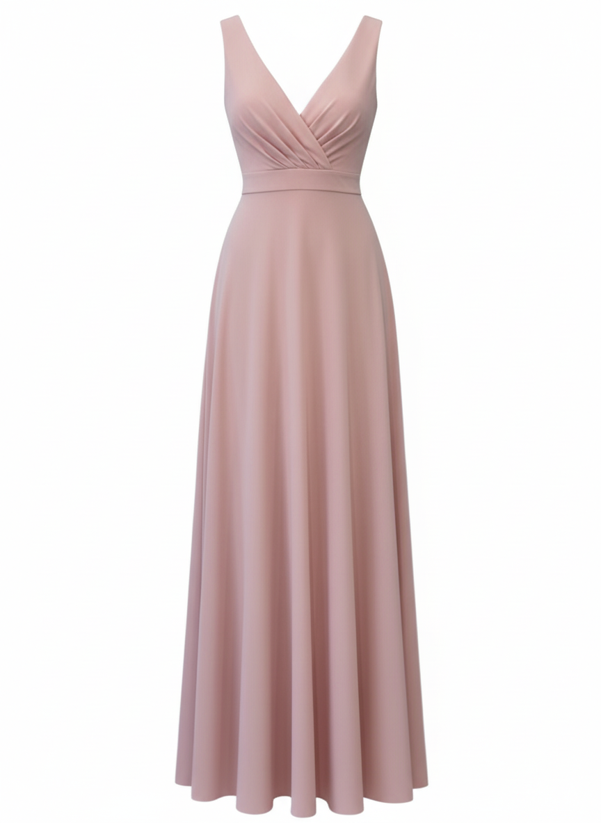 VESTIDO LARGO ROSA NUDE 9914