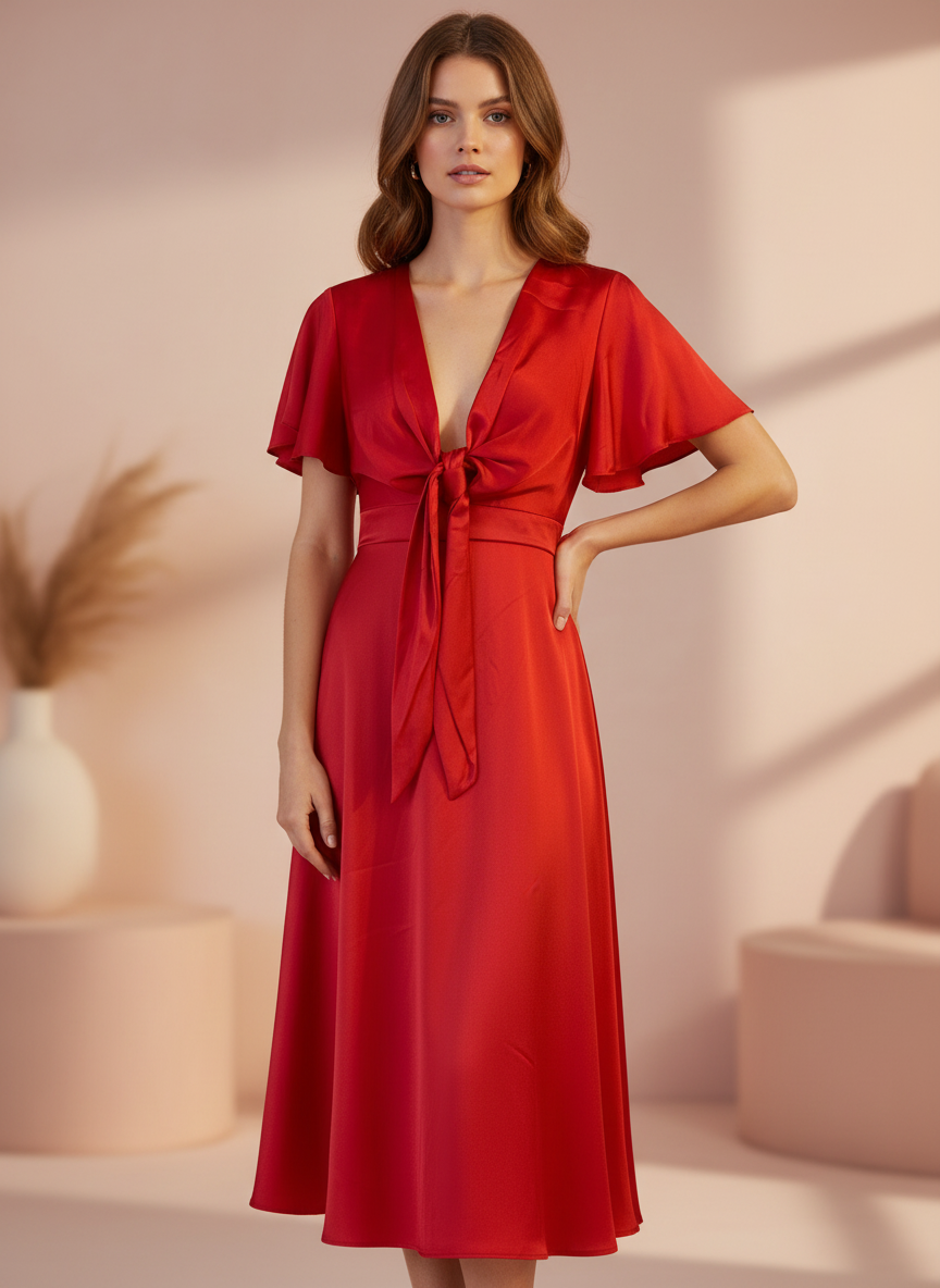 SHORT RED DRESS 51022