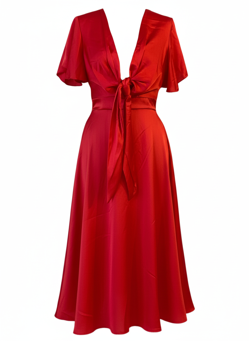 VESTIDO CORTO ROJO 51022