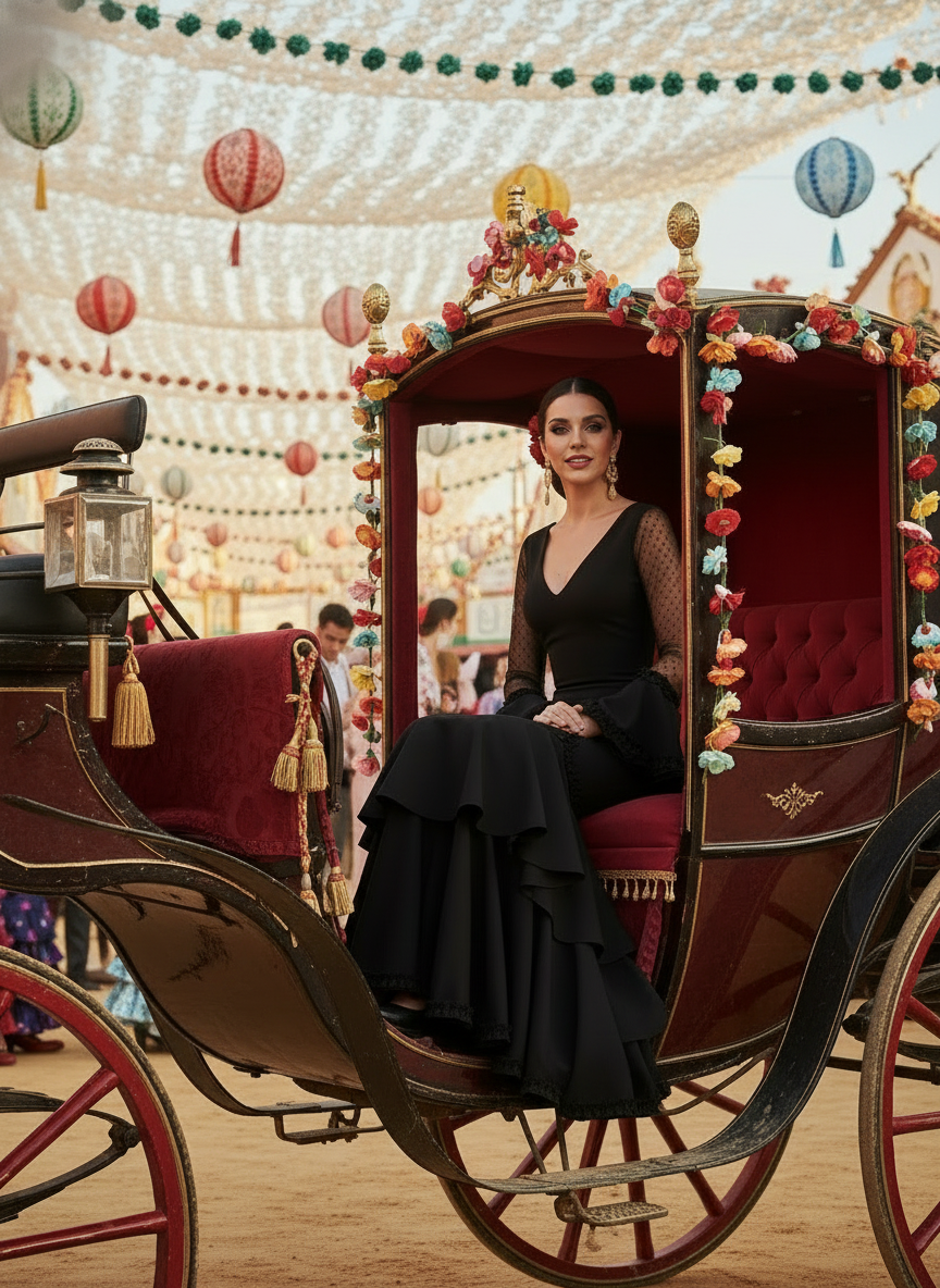 TRAJE FLAMENCA NEGRO EMMA WU DESIGN X FLAMENCA EM223