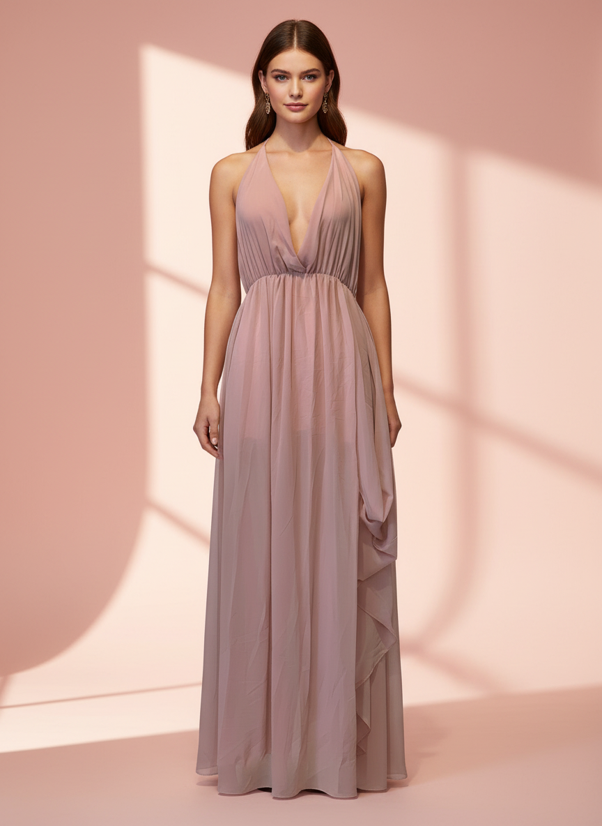 LONG PINK DRESS 17499
