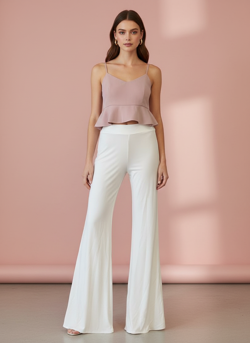 PANTALÓN CAMPANA BLANCO 5490