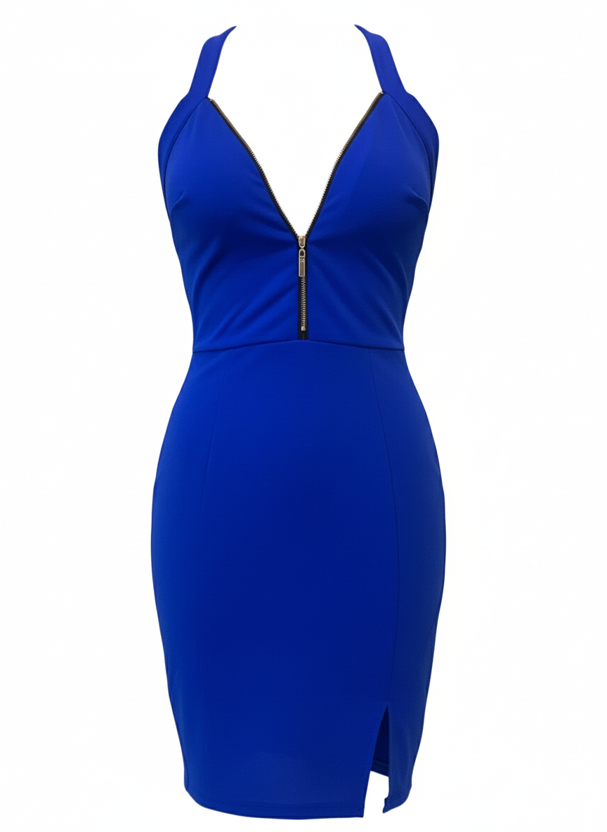 VESTIDO CORTO AZUL ELECTRICO 23590