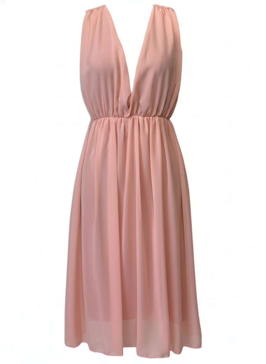 VESTIDO CORTO ROSA NUDE 3873