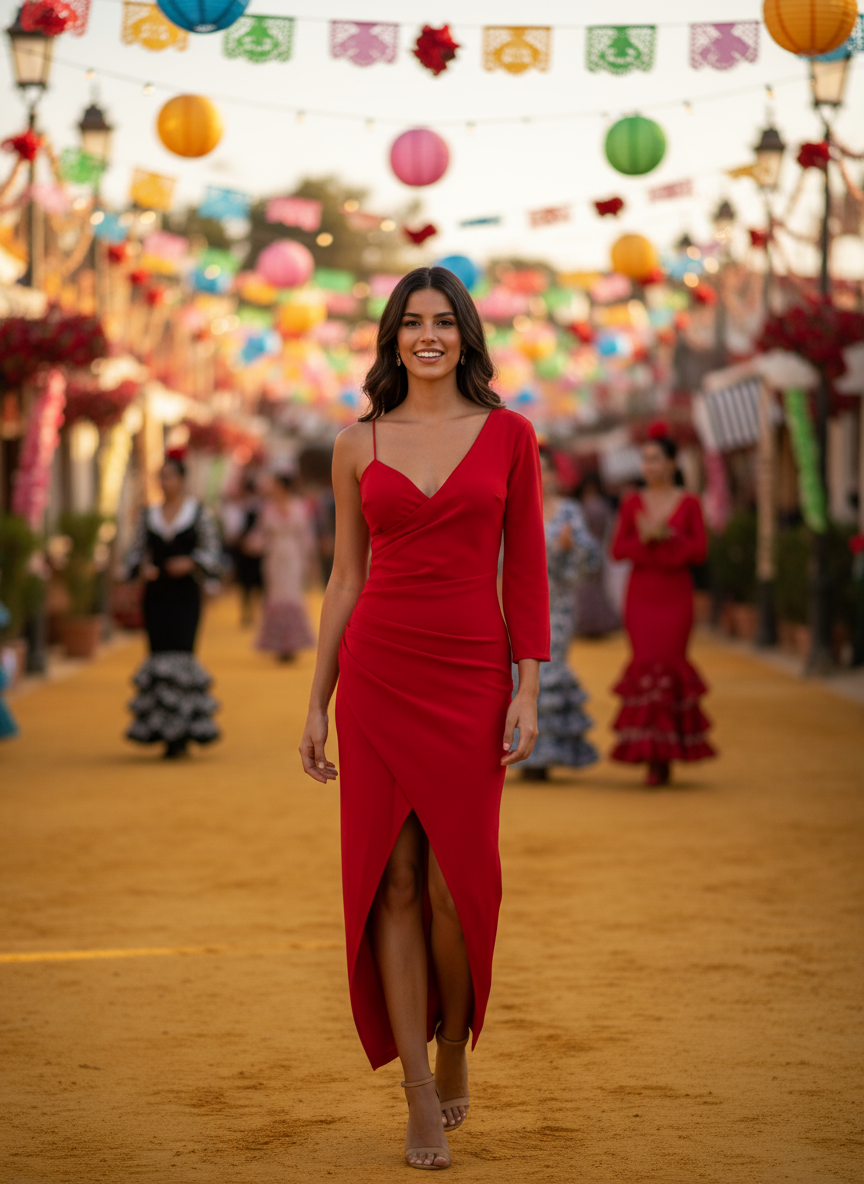 VESTIDO CORTO ROJO 20692