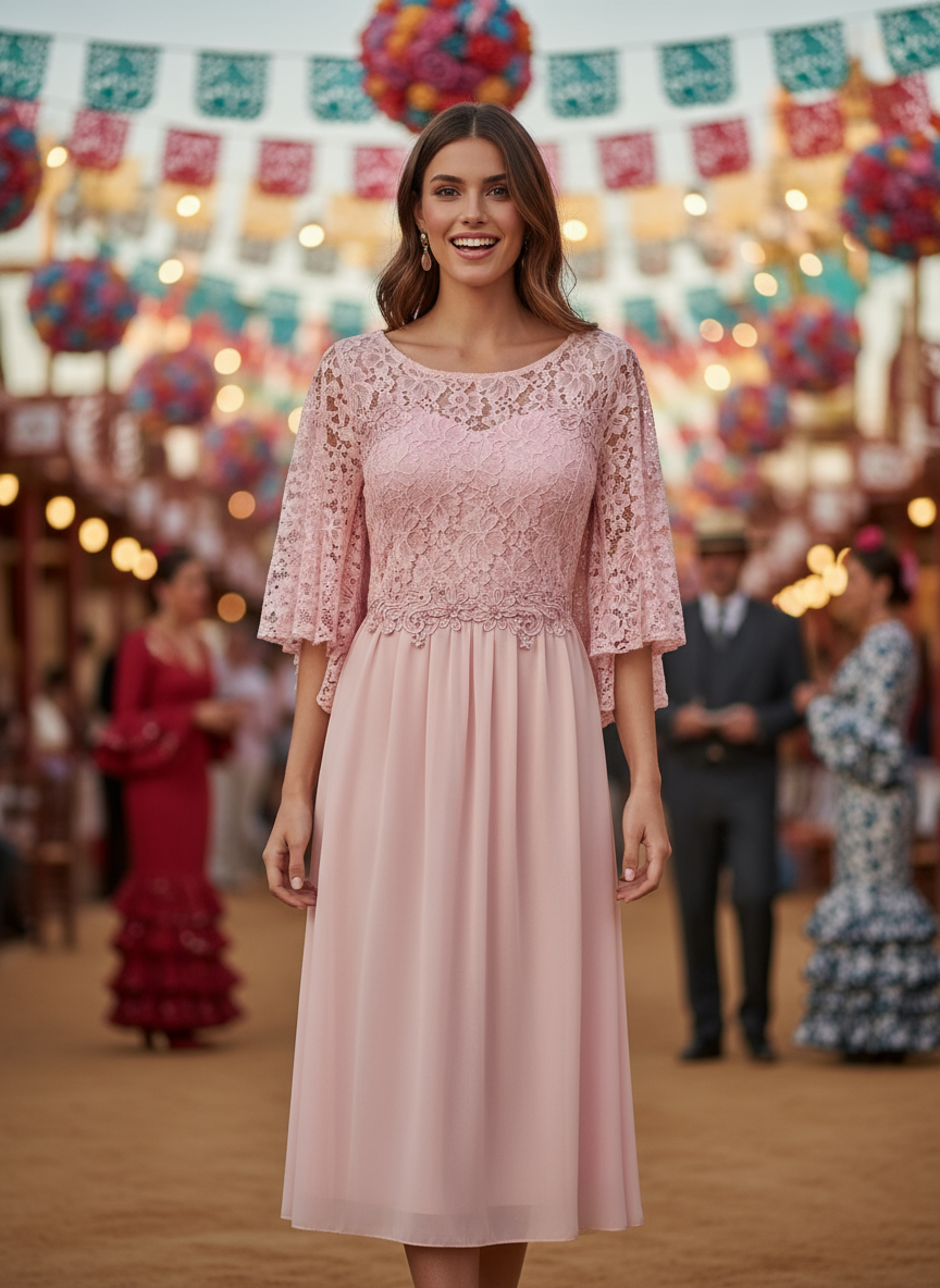 VESTIDO CORTO ROSA 0625