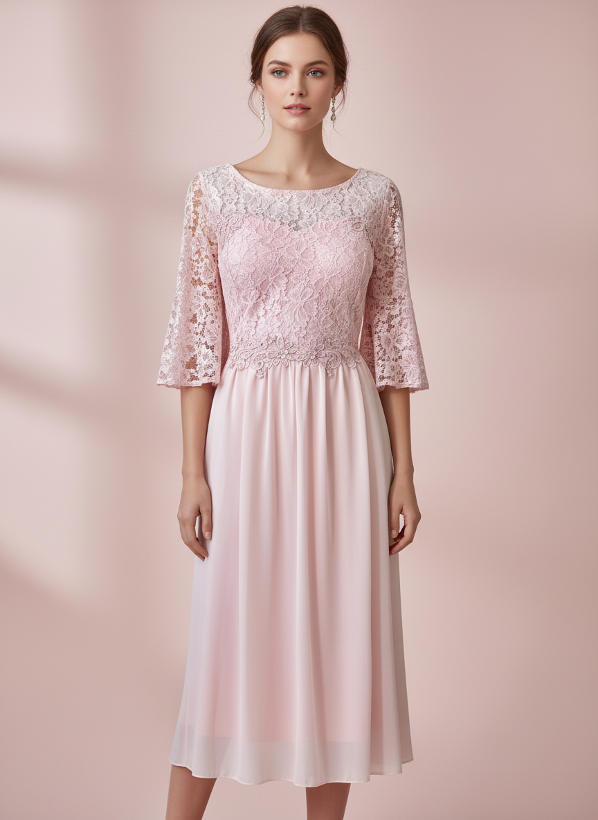 VESTIDO CORTO ROSA 0625