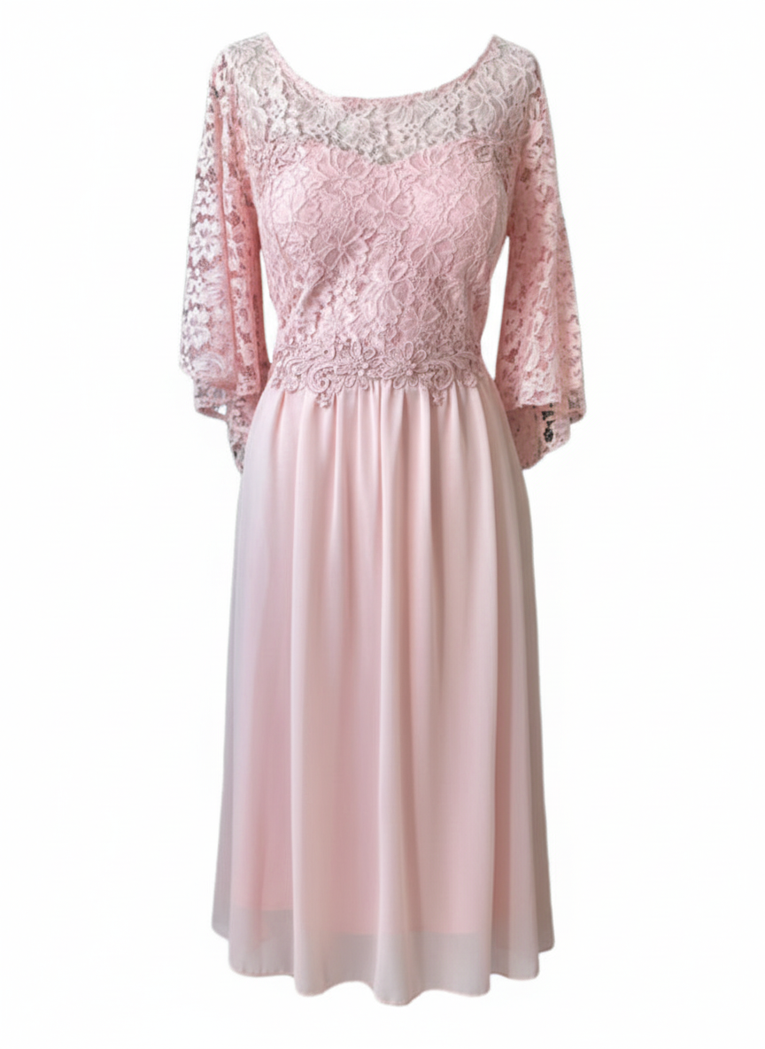 VESTIDO CORTO ROSA 0625