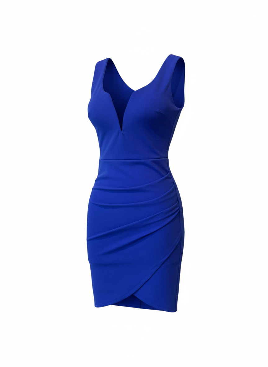 VESTIDO CORTO AZUL ELECTRICO 22834