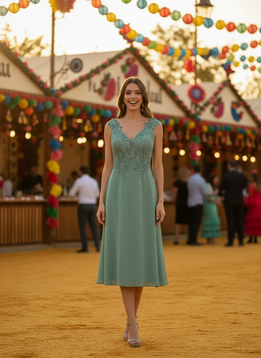 VESTIDO CORTO VERDE QUIRÓFANO 6331