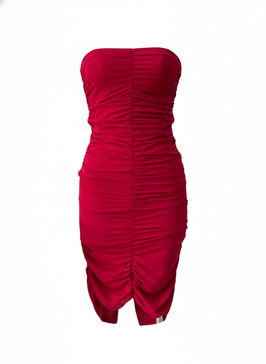 VESTIDO CORTO ROJO INDIO 25554