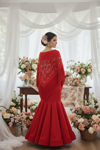 MANTONCILLO DE MUJER ROJO CON COLOR Ref:MT25A-251
