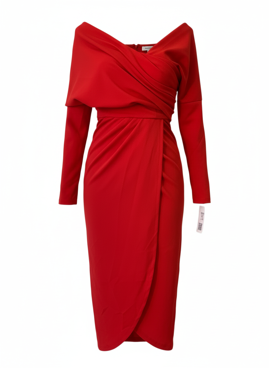 SHORT RED DRESS 21174