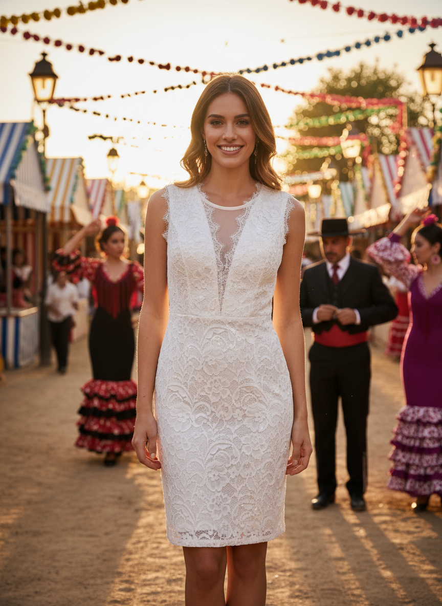 VESTIDO CORTO BLANCO 3409